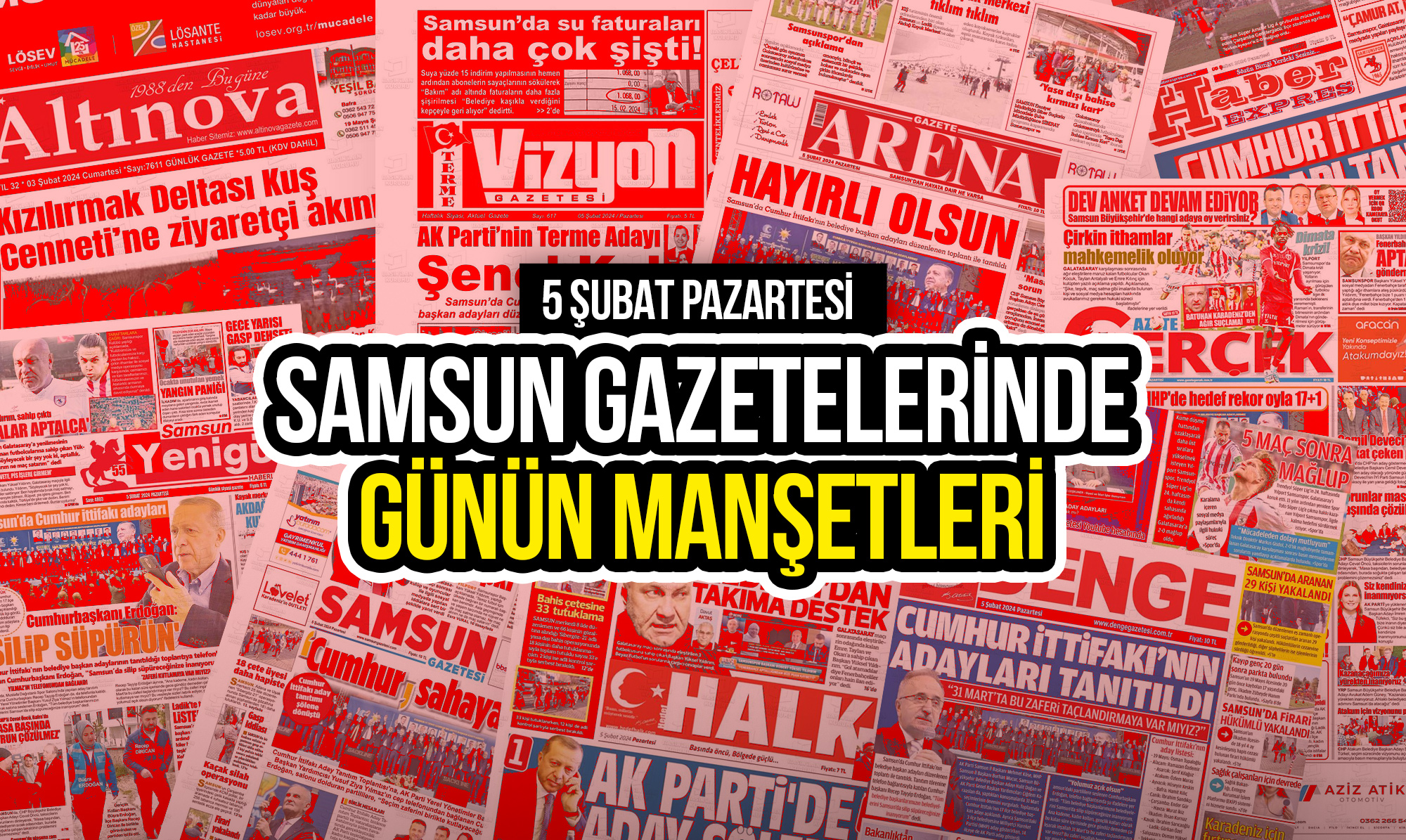 Samsun Gazetelerinde 5 Şubat 2024: Günün Manşetleri!