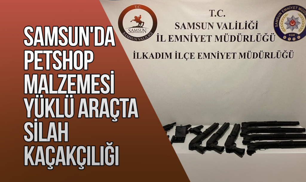 Samsun'da Petshop Malzemesi Yüklü Araçta Silah Kaçakçılığı