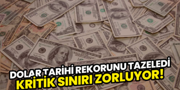 Dolar Tarihi Rekorunu Tazeledi, Kritik Sınırı Zorluyor!