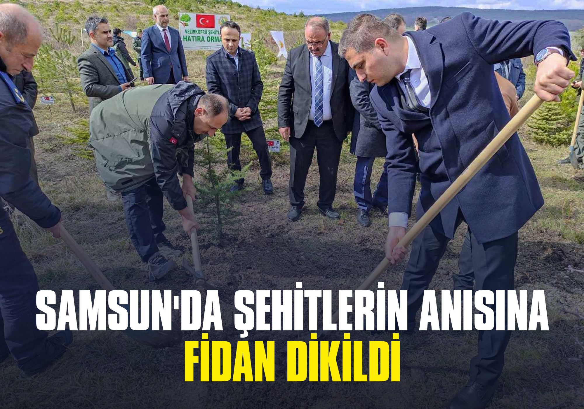 Samsun'da Şehitlerin Anısına Fidan Dikildi