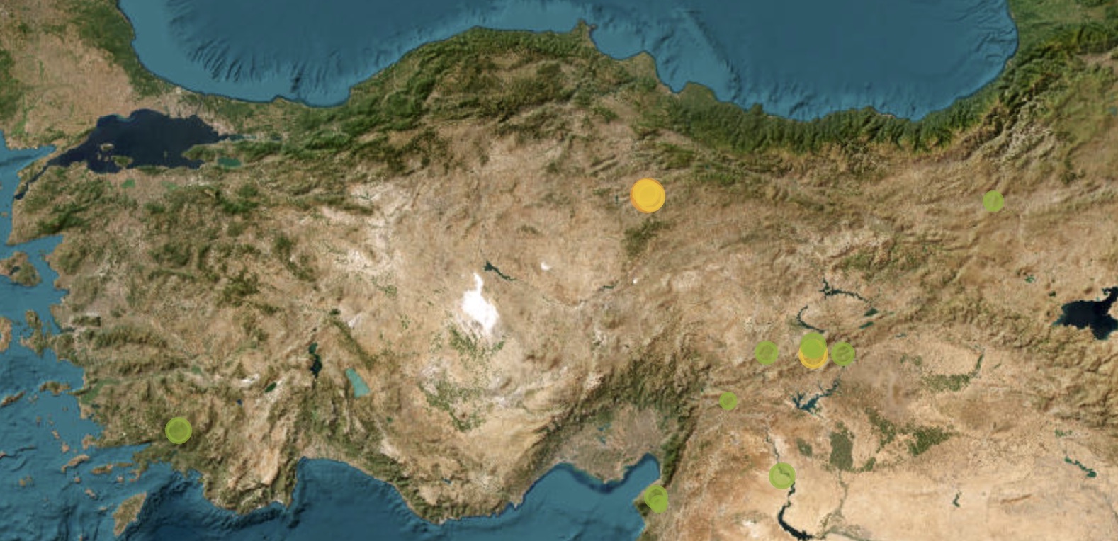 Son 24 saat içerisinde türkiye'de gerçekleşen depremler