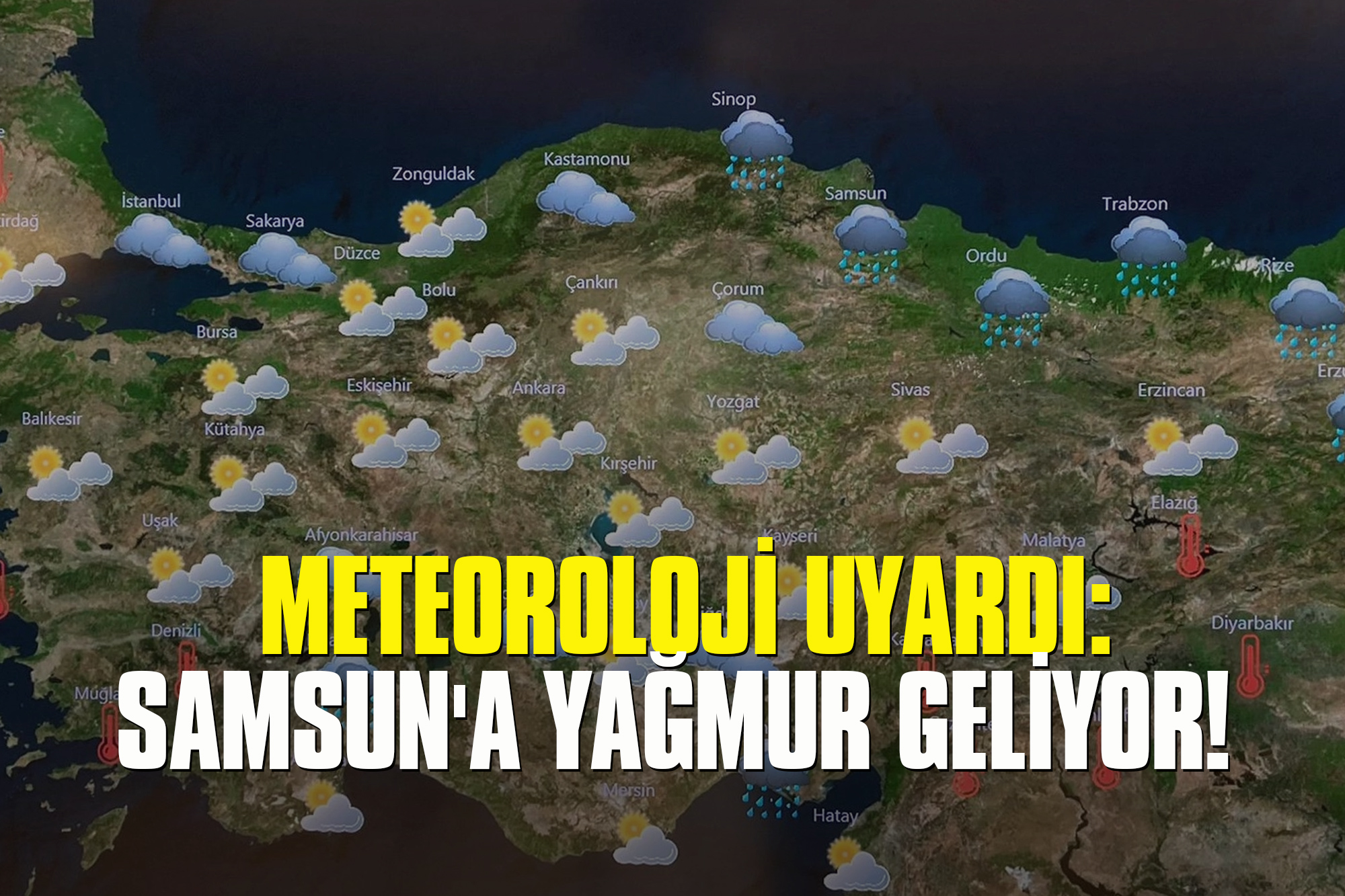 Meteoroloji Uyardı: Samsun'a Yağmur Geliyor!