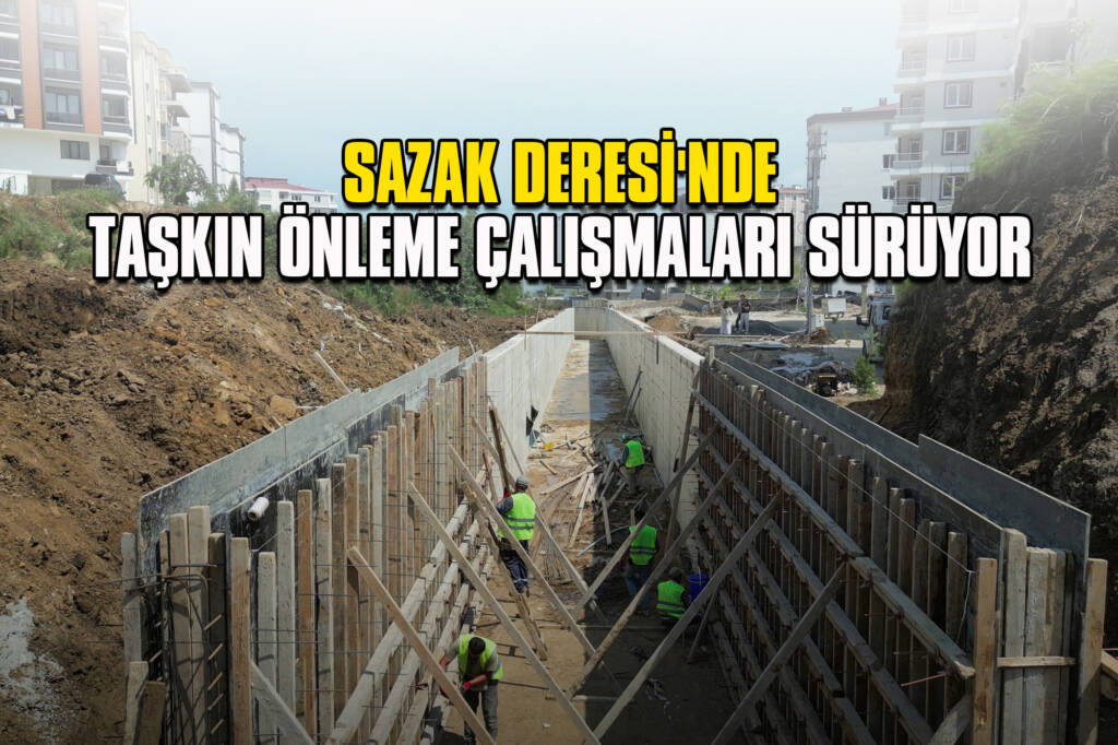 Sazak Deresi'nde Taşkın Önleme Çalışmaları Sürüyor