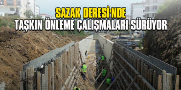 Sazak Deresi'nde Taşkın Önleme Çalışmaları Sürüyor