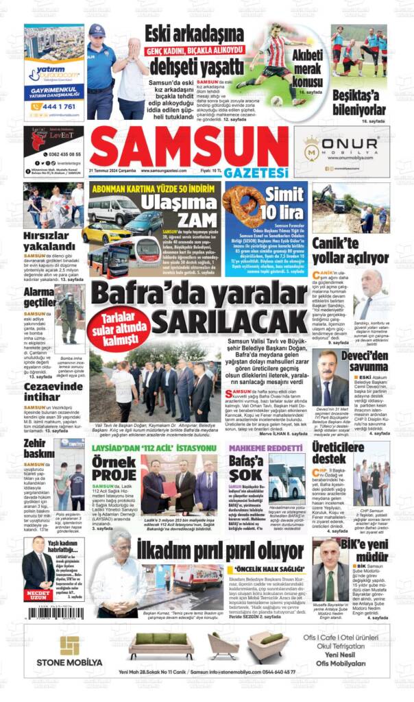 Samsun Manşet - Samsun Haberleri