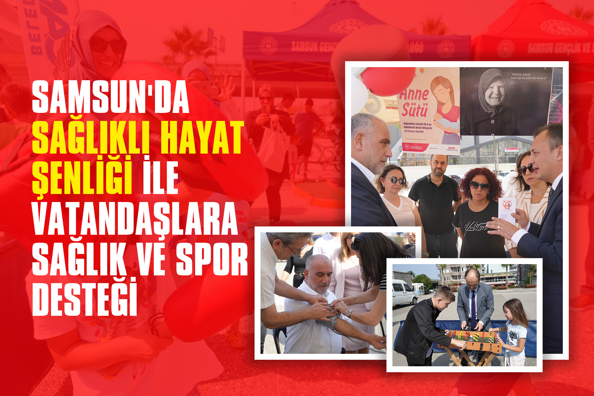 Samsun'da Sağlıklı Hayat Şenliği ile Vatandaşlara Sağlık ve Spor Desteği