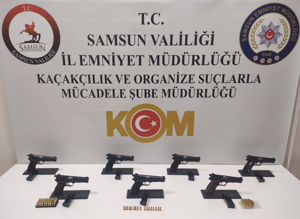 Bir gecede 7 tabanca! Samsun polisi düğmeye bastı samsun manşet haberleri Samsun manşet - samsun haberleri