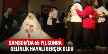 samsunda-65-yıl-sonra-gelinlik-giydi