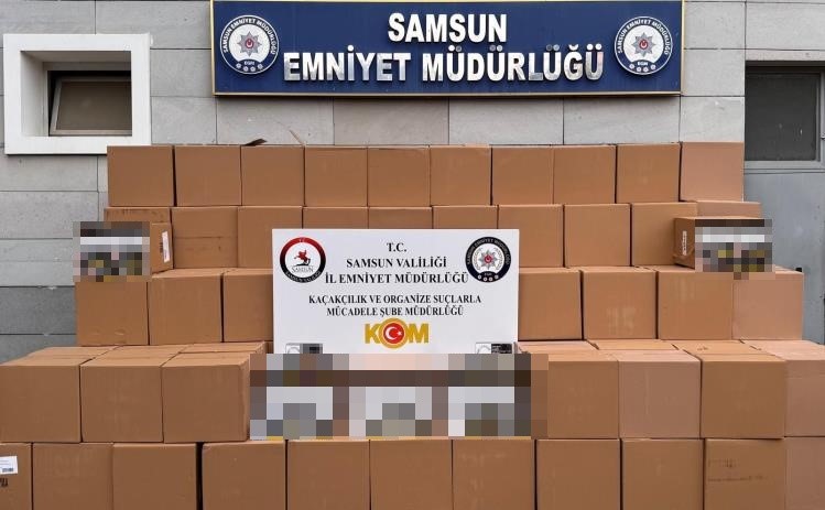 Samsun'da dev kaçakçılık operasyonu: 2. 8 milyon makaron ele geçirildi samsun manşet haberleri Samsun manşet - samsun haberleri